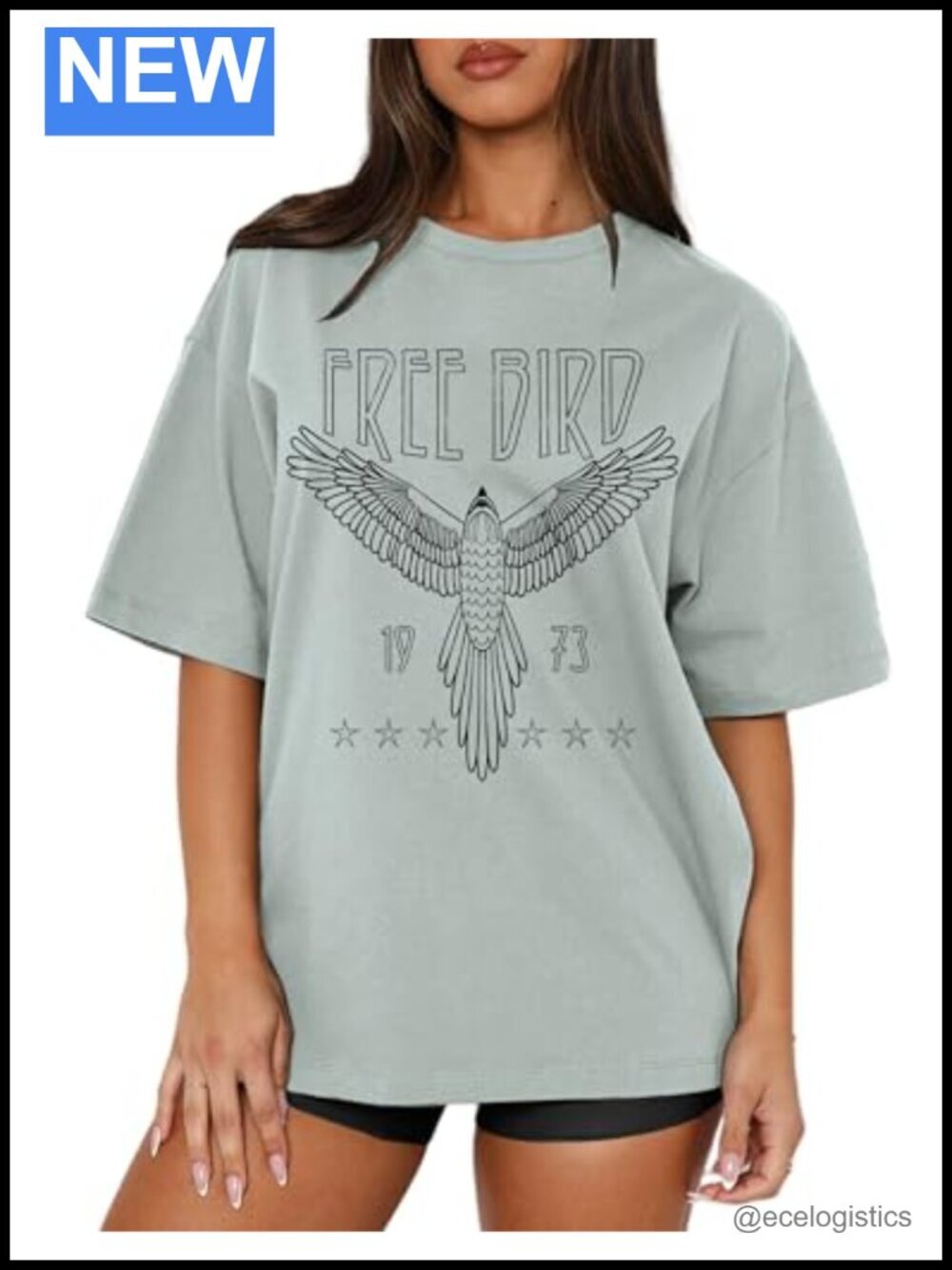 Oversized Vintage Graphic Tee Short Sleeve Casual Summer Top